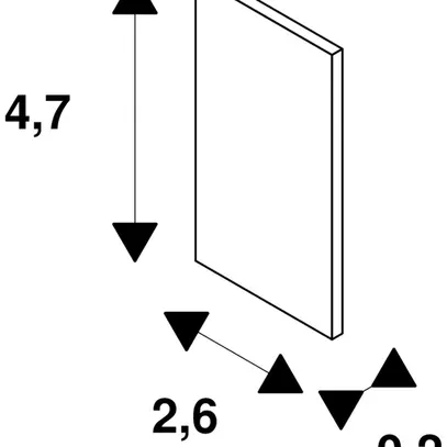 Cappa terminale SLV 48V TRACK materia sintetica 26×2×47mm nero 