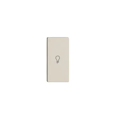 Pulsante 1/2 INC horiz. Edue Wiser simbolo luce crema 
