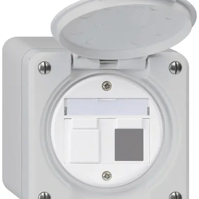 Kit di montaggio AP robusto IP55 piatto grigio per 2×Keystone 