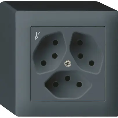 Prise AP kallysto 3×T13/1S anthracite 
