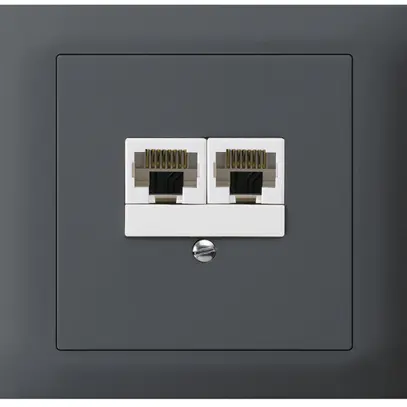 Scatola INS kallysto 2×RJ45u antracite parallelo 