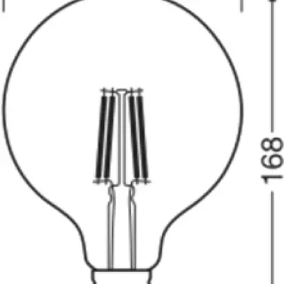 Lampada LED LEDVANCE CLASSIC GLOBE E27 3.4W 470lm 827 R39 chiaro Ø125×168mm 