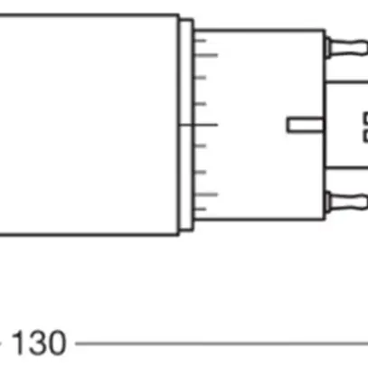 Lampada LED LEDVANCE DULUX D/E13 G24q-1 6W 660lm 6500K opaco 120° 130mm 
