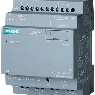 Modulo logico PLC Siemens LOGO!8.3 12/24RCEO, 8ED(4EA)/4UD 