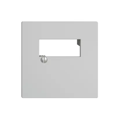 Placca frontale 2×RJ45 grigio chiaro, EDIZIOdue R&M swissline 