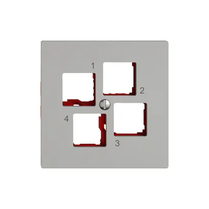 Kit de montage EDIZIO.liv EASYNET S-One SNAPFIX® droit 4×RJ45 grc 