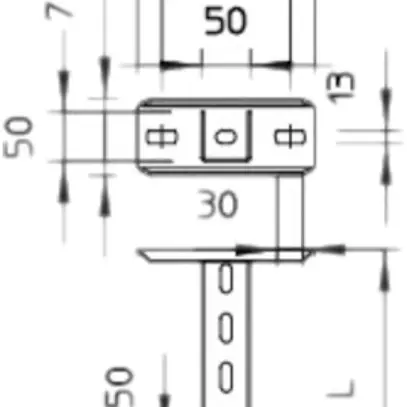 Support pour plafond Bettermann 500mm zingué 