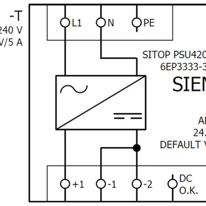 Alimentazione Siemens SITOP PSU4200 IN: 120/240VAC OUT: 24VDC/5A 120W 