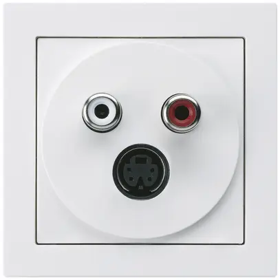 Presa di raccordo kallysto A S-video+audio RCA bianco 