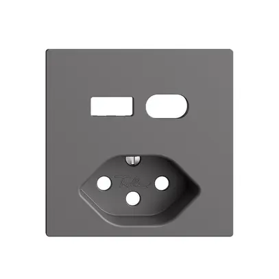 Montageset Feller EDIZIOdue für Steckdose USB Typ A+C + Typ 13 dunkelgrau 