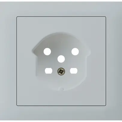 Kit frontal INC Hager kallysto pour prise G3 1×T15 cadre enfichable gris clair 