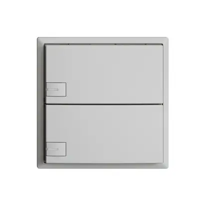 Pulsante univ. INC 2×1t mors. innest. EDIZIOdue grigio chiaro con LED 