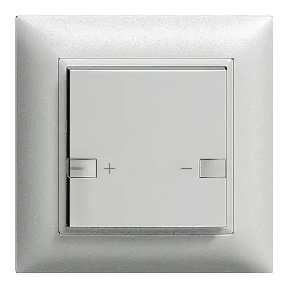 Poussoir ENC ZEP variateur univ. 1c/1t avec LED EDIZIOdue silver 