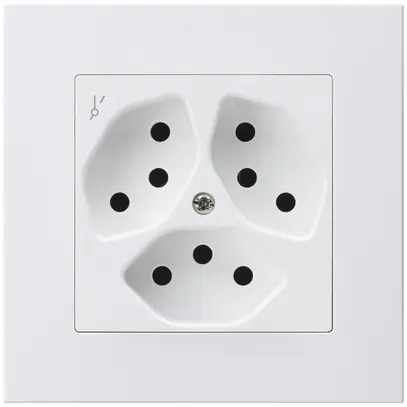 Presa INC kallysto.pro 3×T13/1 bianco con protezione bambini 