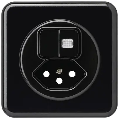 Kit frontale INC basico 86×86 nero con 1 lente per combinazione grd.I S1/tipo 13 