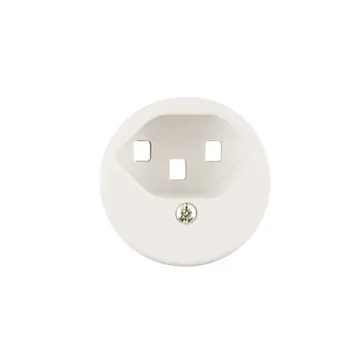 Disco frontale FH 1×T23 bianco, per presa, morsetti a vite 