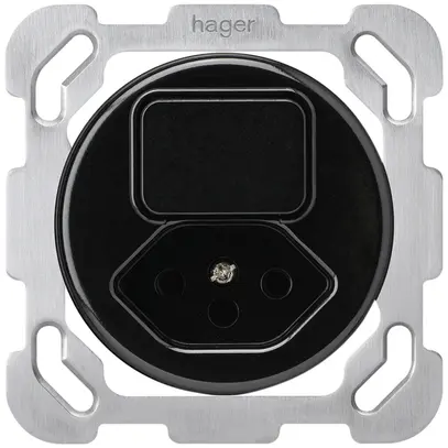 Insert pour combinaison ENC I basico 6+type 13 noir avec plaque de fixation 