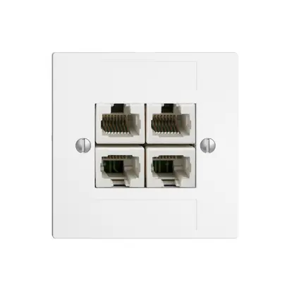 Presa INC 4×RJ45/u 4P sep. EDIZIOdue bianco ITplus 