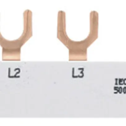 Phasenschiene Hager 3P 3L Gabel 10mm² 63A 210×12mm für LS weiss 