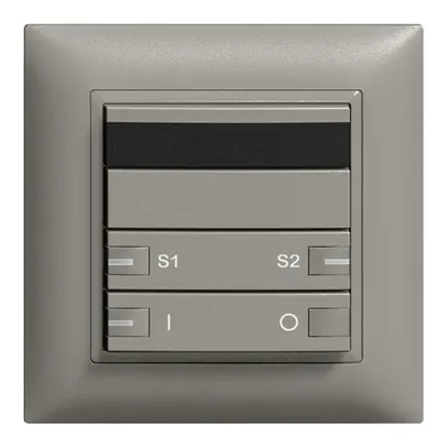 Poussoir ENC ZEP IR ON-OFF-scène 1c/2t EDIZIOdue gris foncé 