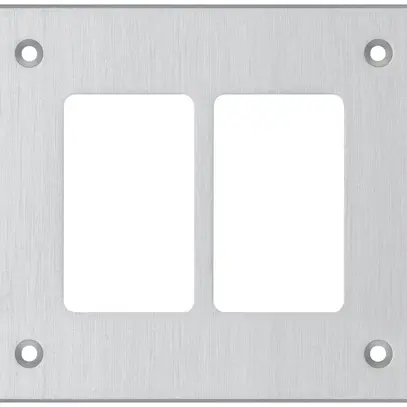 Placca di montaggio Hager FLF 3/5 1×2 alluminio anodizzato 