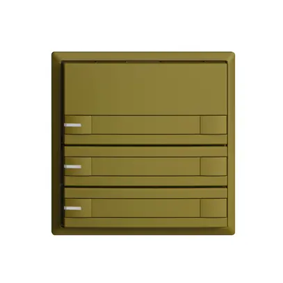 Poussoir KNX RGB EDUE, 250mW, a.LED RGB, papier, 3×poussoir, comm.2×touches, ov 