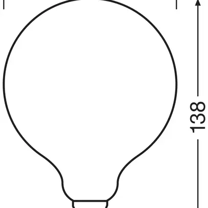 Lampada LED LEDVANCE CLAS GLOBE E27 11W 1521lm 2700K REG Ø95×135mm opaco 