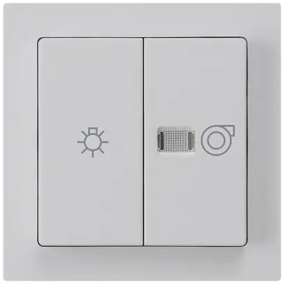 Kit frontale kallysto grigio chiaro 60×60mm c.simbolo illuminazione+ventilazione 
