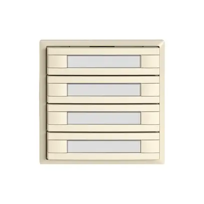 Poussoir KNX RGB EDIZIO.liv SNAPFIX® capteur temp.s.LED étiqu.8× comm.1T cr 