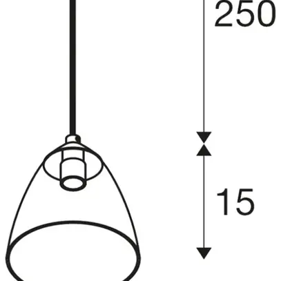 Lampadario SLV PARA CONE GL GU10 max. 25W 2.5m bianco 
