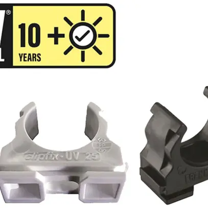 Collier pour tube Plica CLIPFIX-UV M32 1 trou à vis PE -25…60°C UV noir 