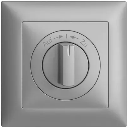 Kit frontal EDIZIOdue Auf->I<-Zu 88×88mm silver pour interr.rot. 