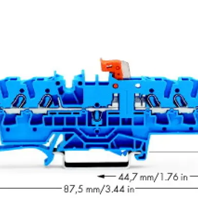Morsetto sezionatore di misura WAGO TopJob-S 4L 2.5mm² blu 