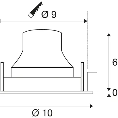 Downlight LED INC SLV NUMINOS MOVE S, 8.6W 250mA 720lm 2700K 40° bc 