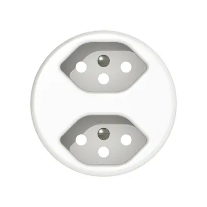 Kit frontal ENC Classic ZE pour prise 2×T13 blanc 