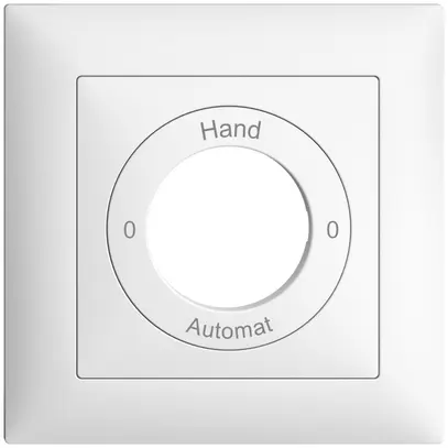 Frontset 0-Hand-0-Automat EDIZIOdue weiss 88×88mm für Schlüsselschalter 