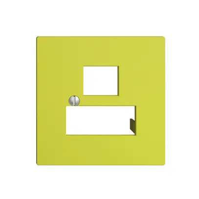 Placca frontale 3×RJ45 EDIZIOdue lemon R&M swissline 