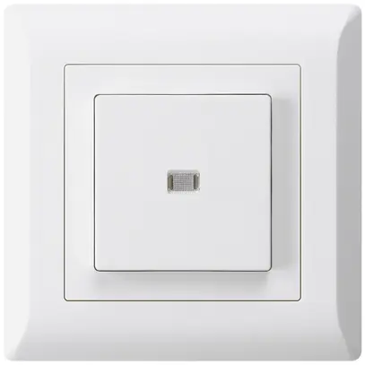 Interrupteur poussoir lumineux ENC kallysto.line 6/1P blanc 