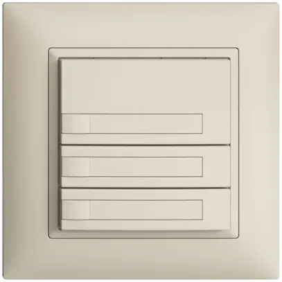 Poussoir ENC KNX 3× EDIZIOdue crema RGB sans LED avec insert papier 