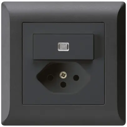 Combinazione luminosa INC A-R/1P+T13 nero kallysto.line 