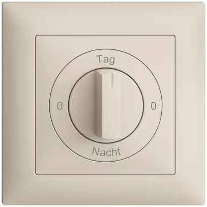 Frontset 0-Tag-0-Nacht EDIZIOdue crema 88×88mm für Drehschalter 