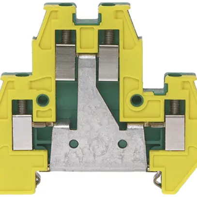 Morsetto di terra componibile Woertz 0.5…4mm² vite 2×2 DIN 35mm verde/giallo 