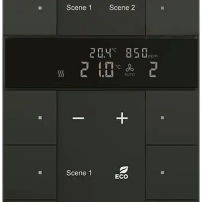 Controllore grande ABB-Tenton, 10 tasti, CO2/umidità, nero opaco 