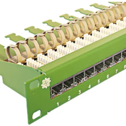 Pannello di distribuziopne RJ45 ITT 30 prese verde 