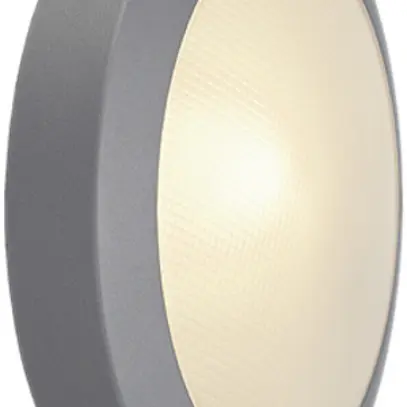 Plafonnier SLV BULAN, E14 60W verre satiné rond IP44 gris argenté 