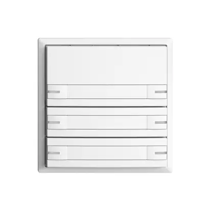 Poussoir ENC KNX 6× EDIZIOdue blanc RGB avec LED avec insert papier 