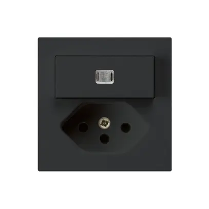 Combinazione luminosa INC A-R/1P+T13 nero kallysto 