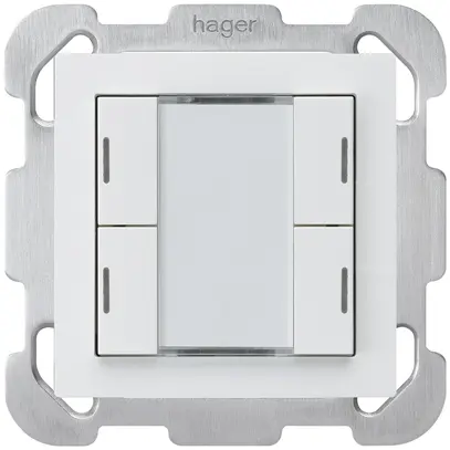 UP-Taster kallysto B KNX 4× RGB LED s/e-link weiss 