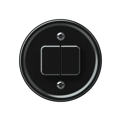 Pulsante origin 2×tasti 2CO 1P 0<1 10A 230V 60×60mm nero 