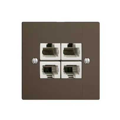 Presa INC 4×RJ45/u 4P sep.EDIZIOdue coffee ITplus 